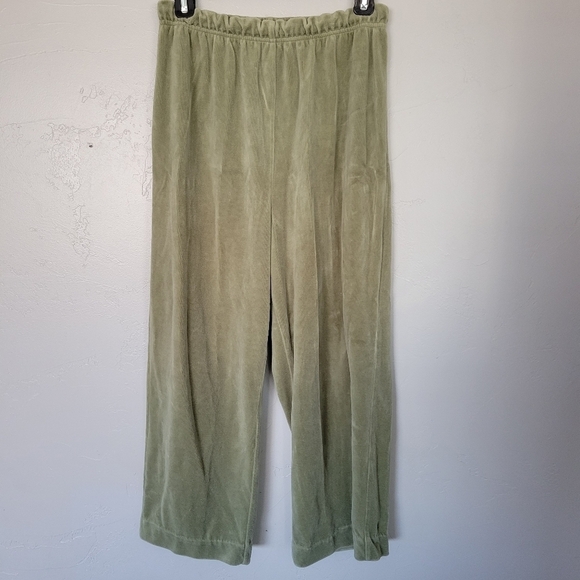 Dressbarn Women's Medium Light Green Velour Track Suit Two Piece Outfit Set Pant - Picture 5 of 8